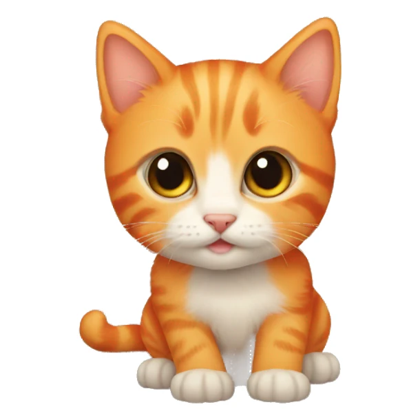 Orange kitten sticker