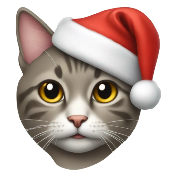 Cat wearing a Santa hat  sticker