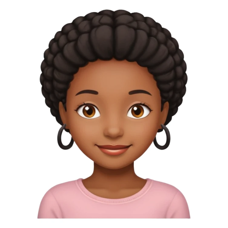 young black girl in love sticker