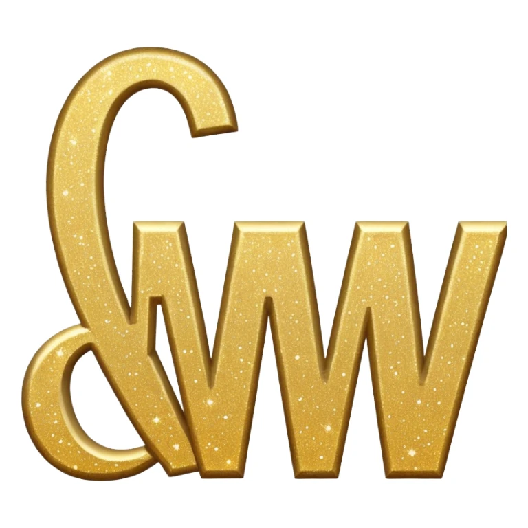 The word wonderful with glitter sticker