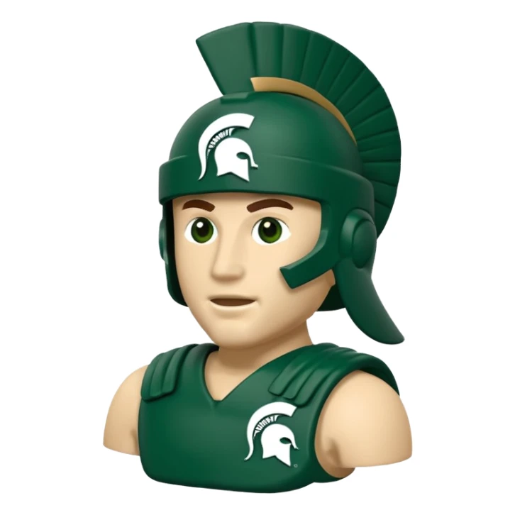 Michigan state sparty green  sticker