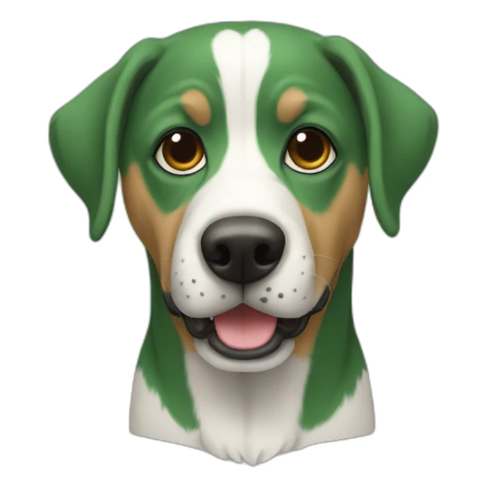 chien vert sticker