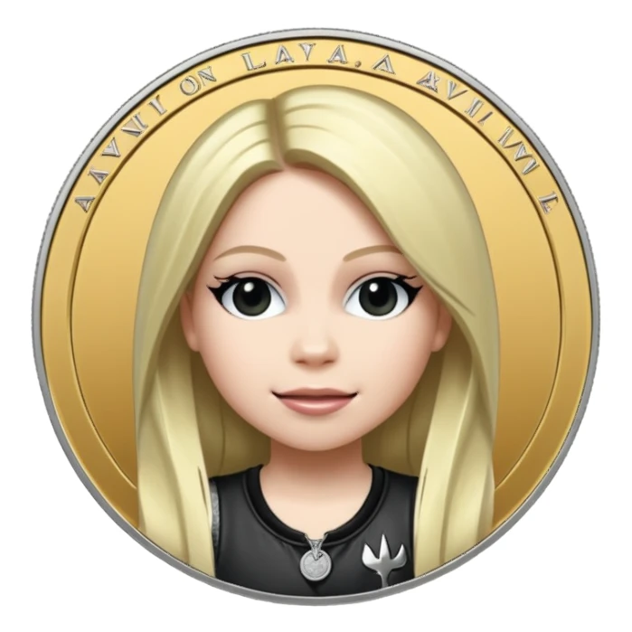 Avril Lavigne coin sticker