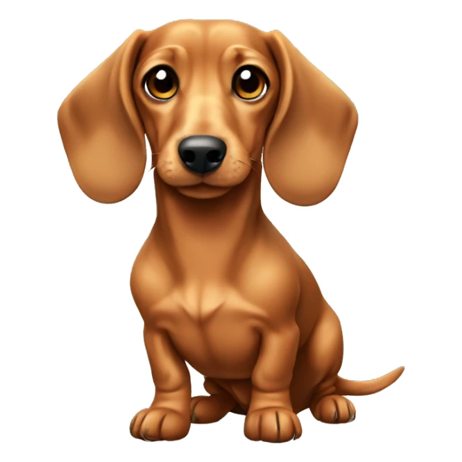 Mini light brown dachshund sticker