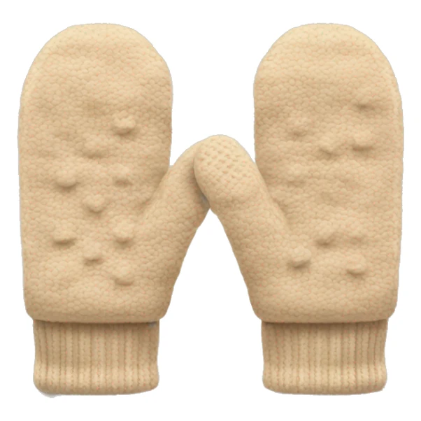 Beige mittens sticker