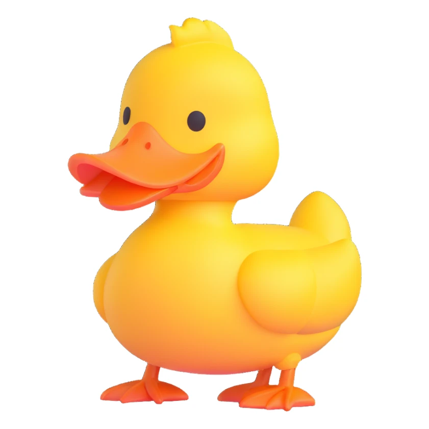 cartoon duck for a duck race sticker