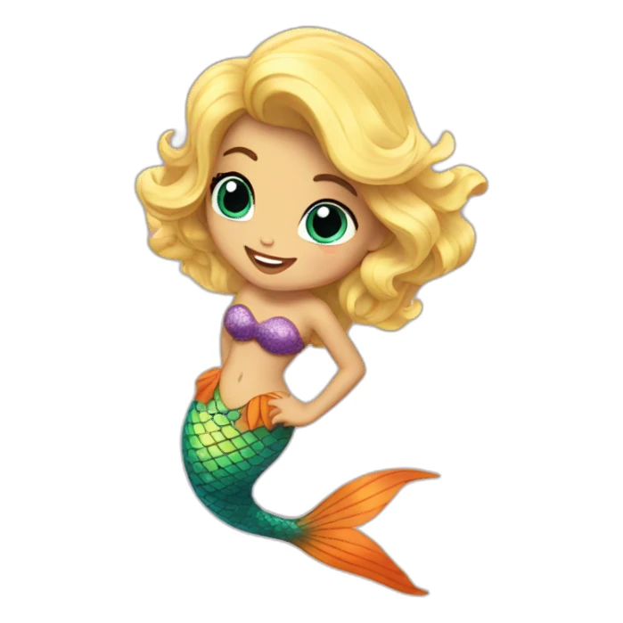 little-mermaid poisson sticker