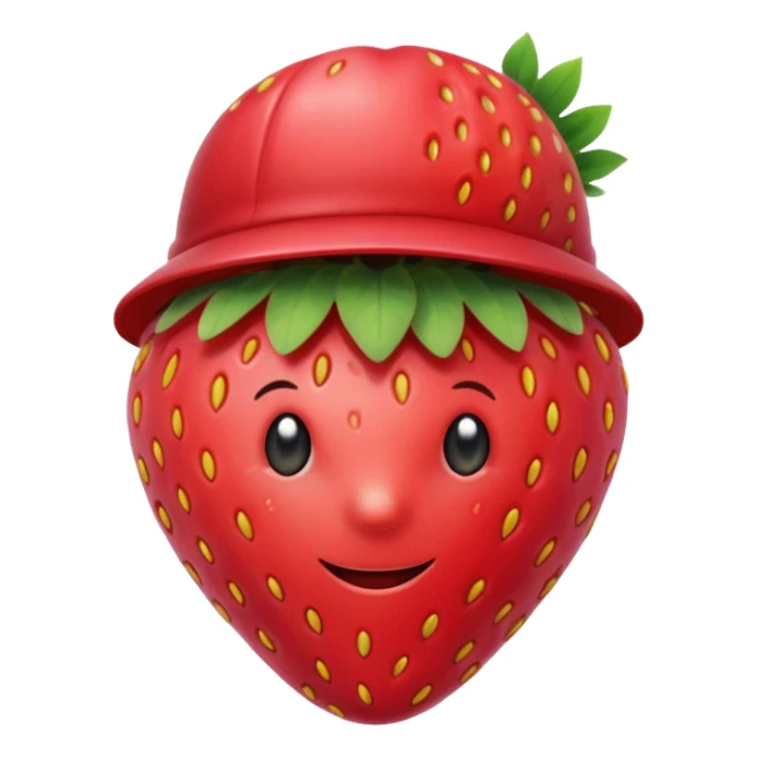 strawberry front the mic with cap sticker