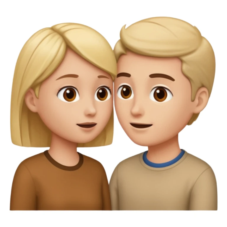 two people talking to each other, facing each other sticker