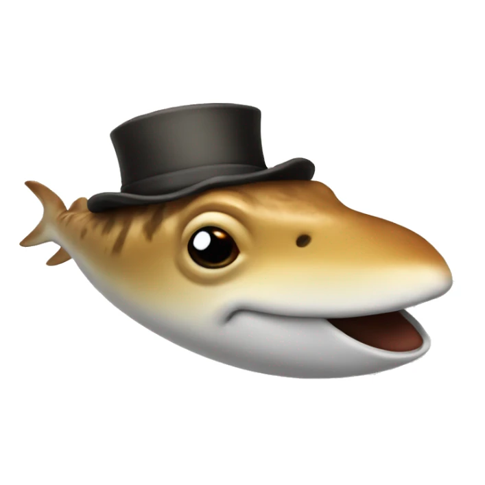 sahark with tophat sticker