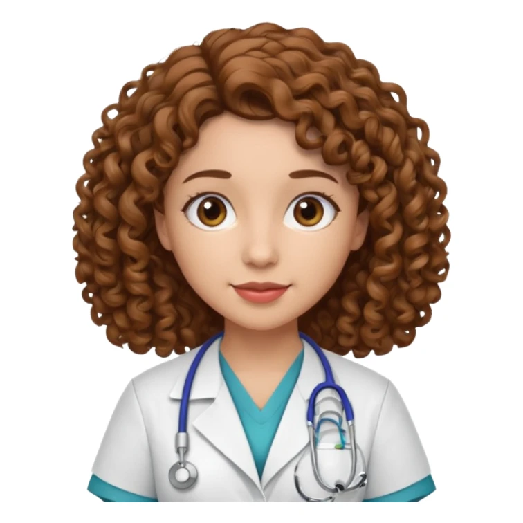 curly nurse sticker