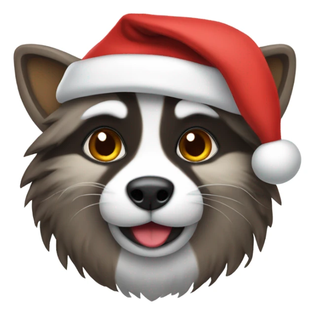 Mina coon wearing a Santa hat sticker