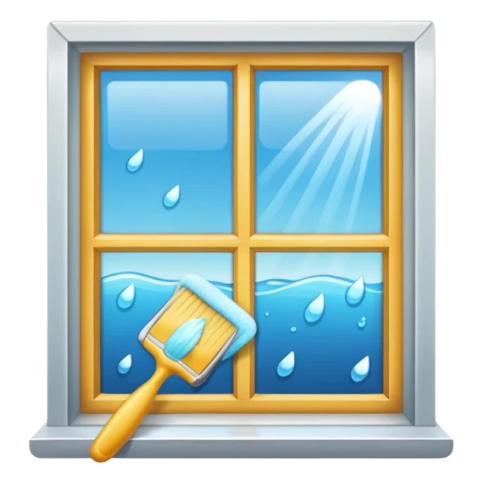 window being cleaned sticker