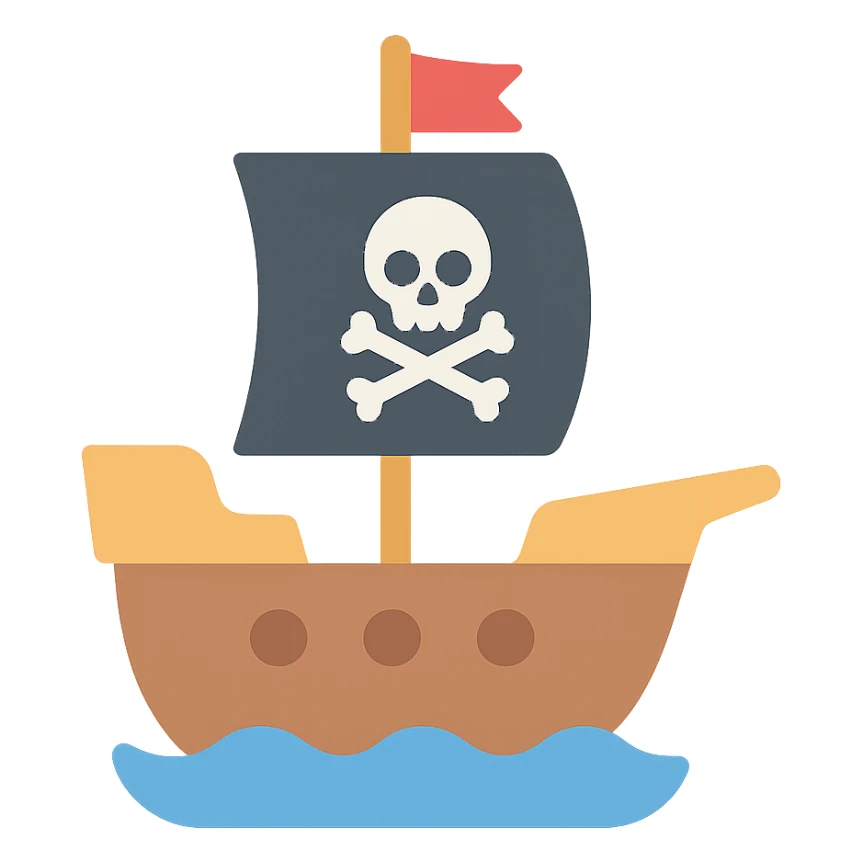 pirate ship sticker