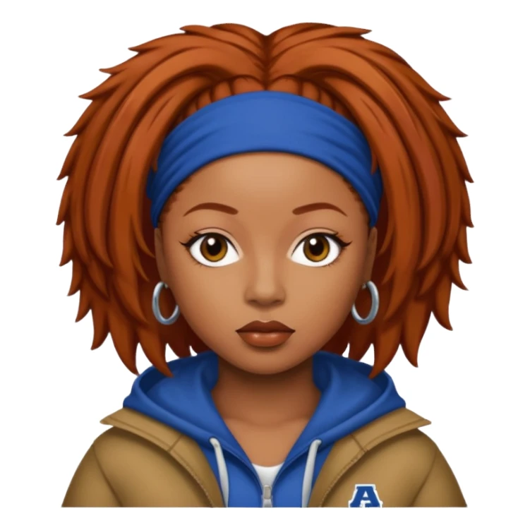 Da Brat with auburn hair sticker