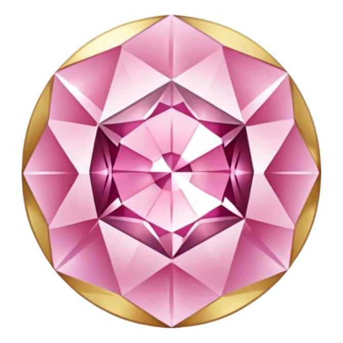 Gold and light pink Gem stones  sticker