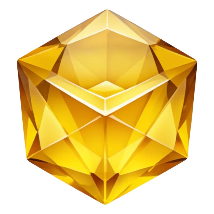 raw yellow crystal sticker