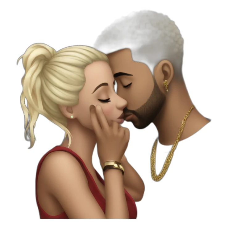 drake kissing 21 savage sticker