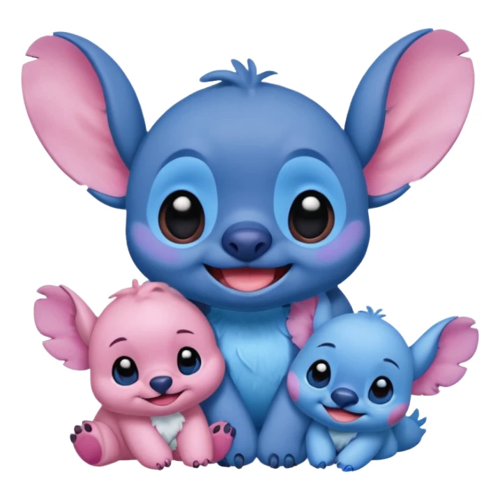 Stitch a cote de  Angel sticker