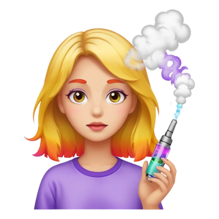 Girl vape smoke  sticker