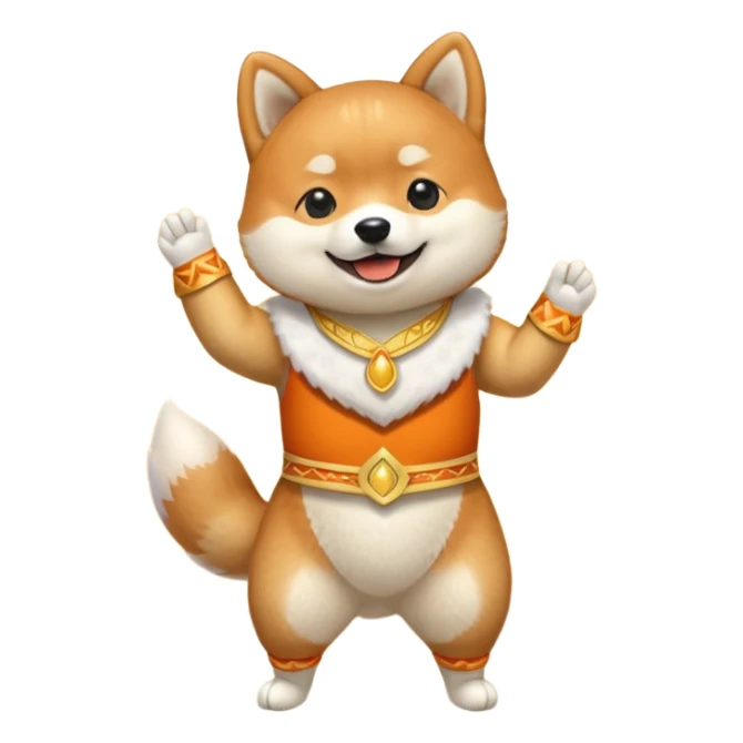  shiba inu performs on stage sticker