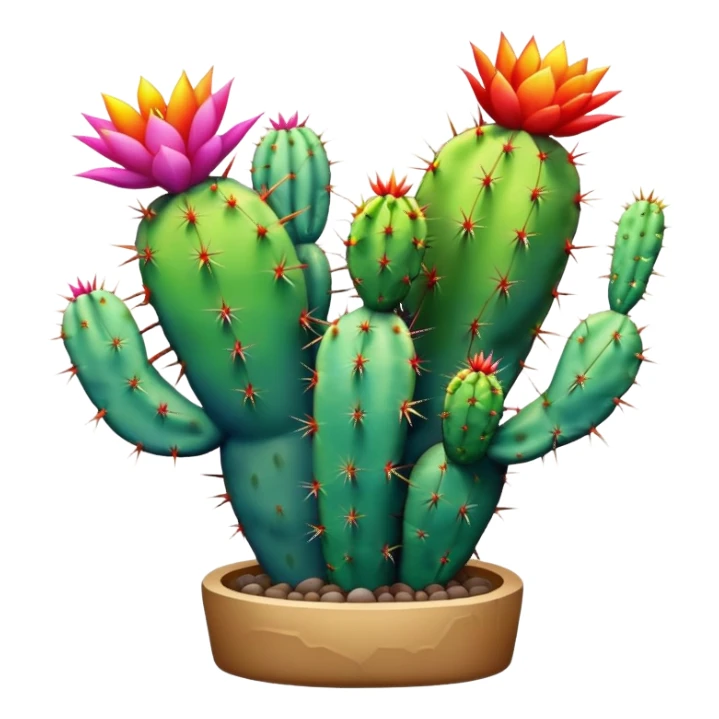 Rainbow cactus sticker