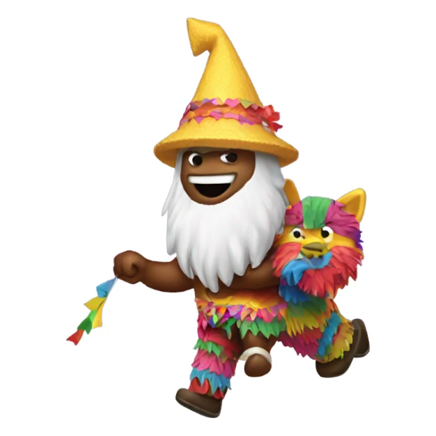 Knome riding a piñata sticker