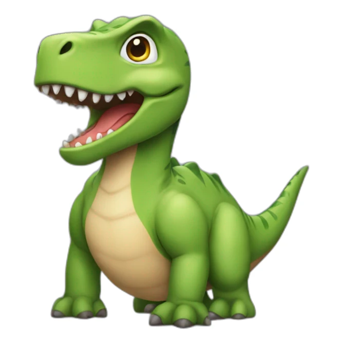 dinosaur in a gang sticker