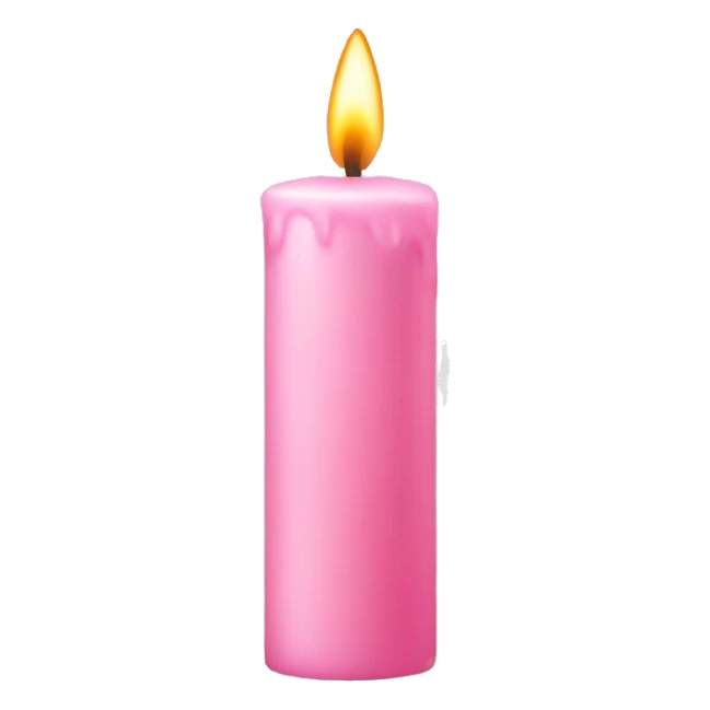light pink candle sticker
