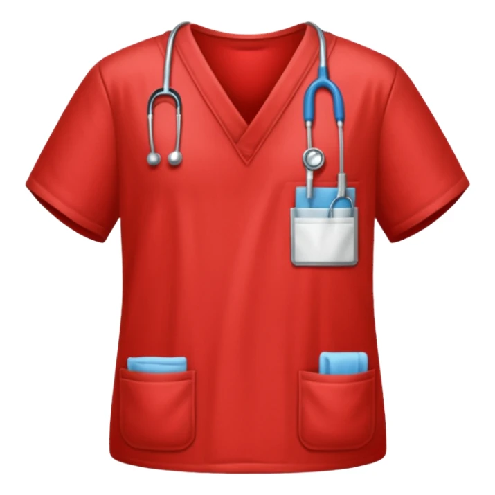med scrub red sticker
