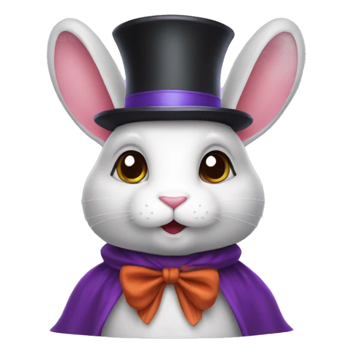 bunny in magician hat sticker