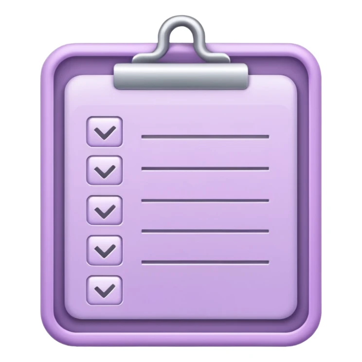 pale purple checklist sticker
