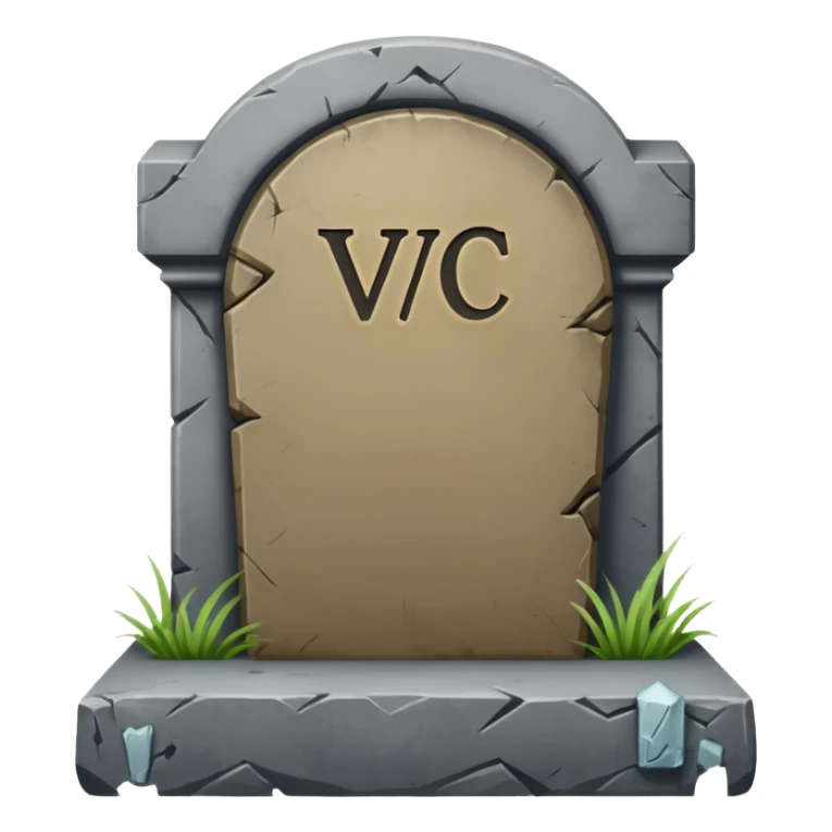 Tombstone with VC written on it sticker