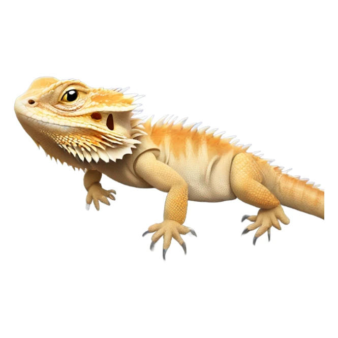 Bearded dragon sleeping on rock  sticker