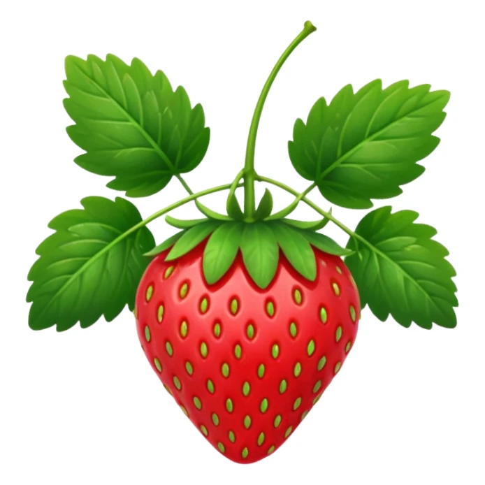 strawberry with plant sticker