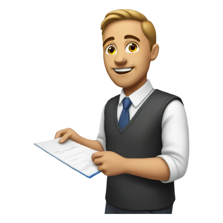 teacher handing out test sticker