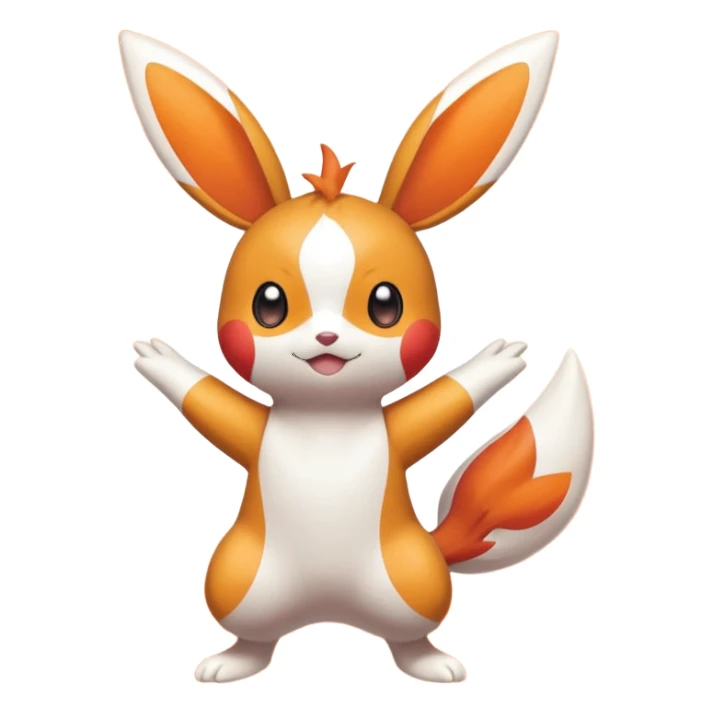 Plusle-Bunnelby-Victini-fusion, full body sticker