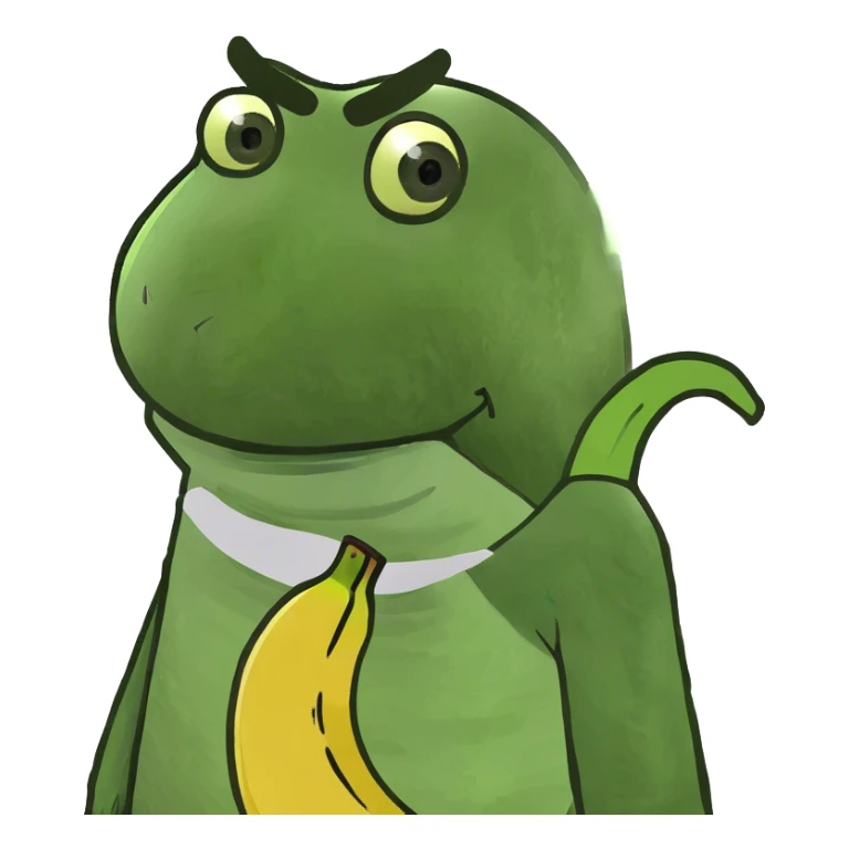 Miles as banana sticker