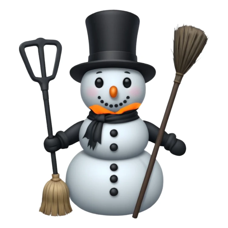 goth black snowman sticker