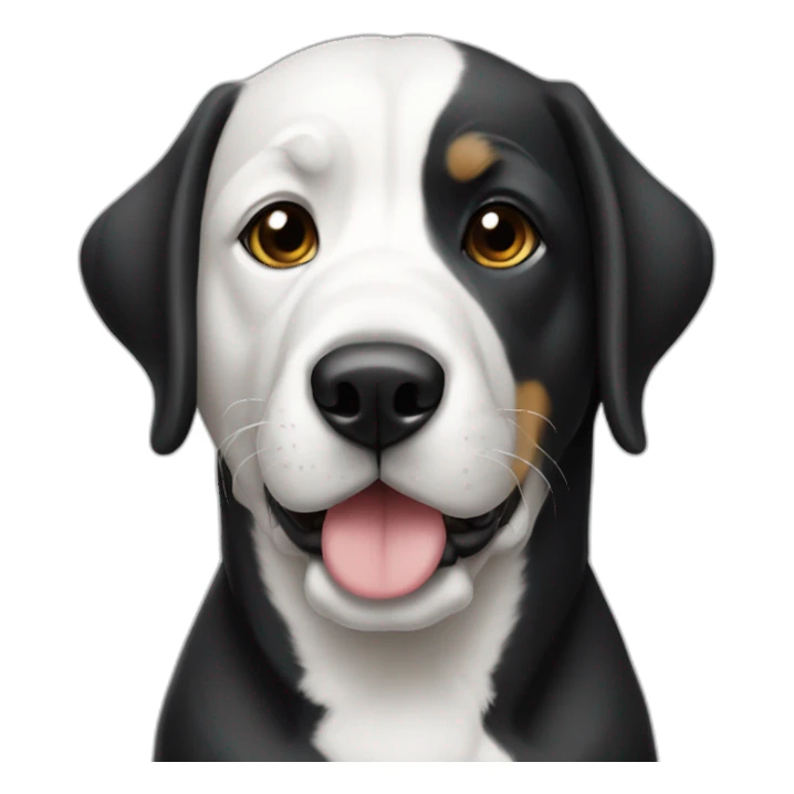 perro blanco y negro sticker