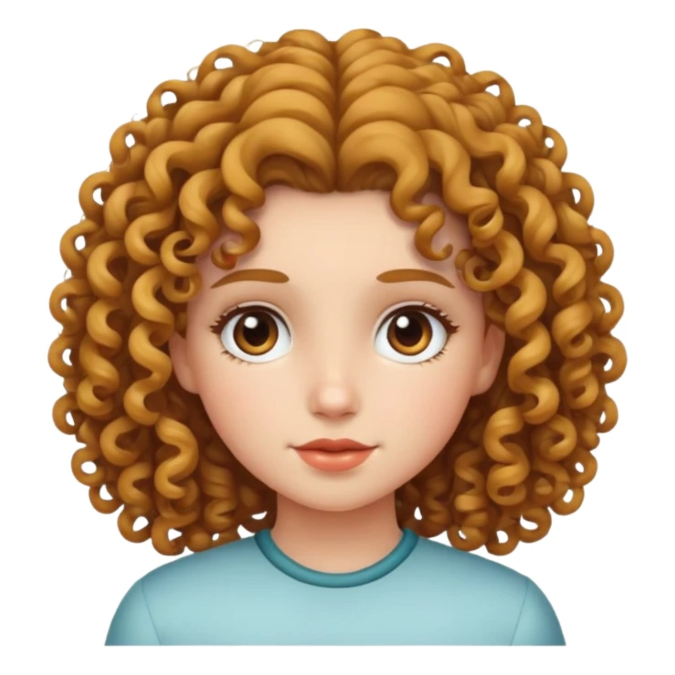 دختری با موهای فرفری sticker