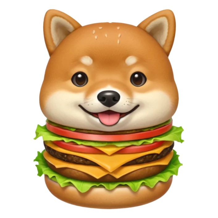 Shiba Jasper burger sticker