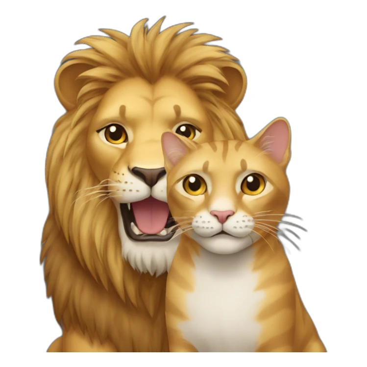 cat with lion sticker