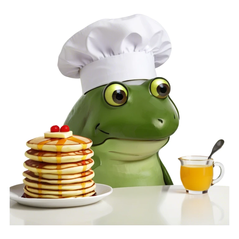Teddy bear eating pancakes  sticker