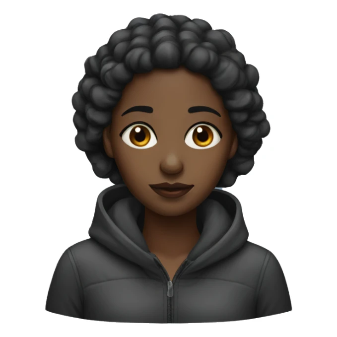Cold black girl sticker