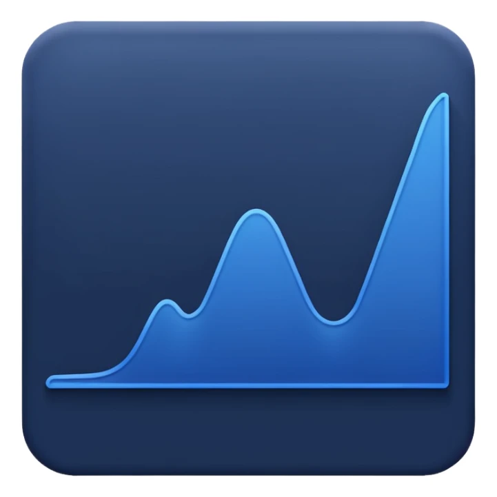 A simple line plot going down smoothly sticker