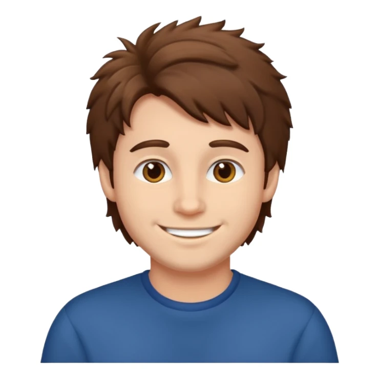  fluffy hair man sticker