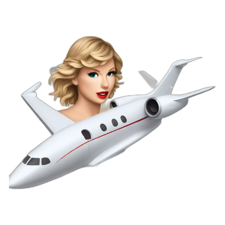 taylor swift riding a jet plane sticker