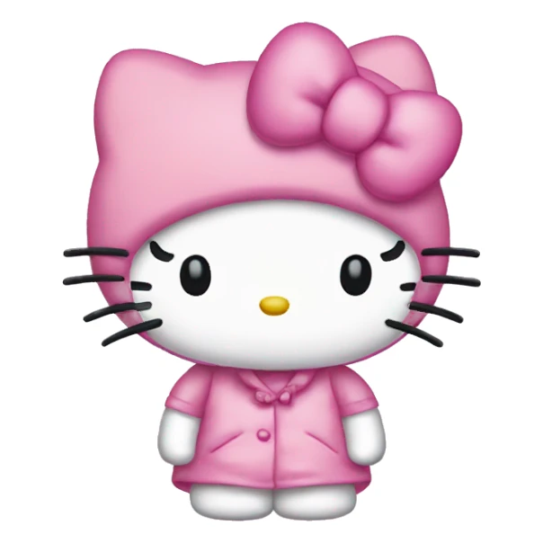 Pink sad hellokitty sticker