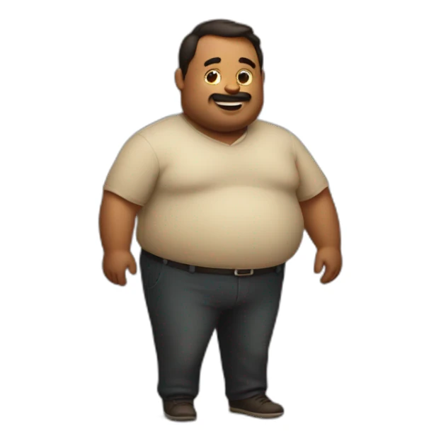 A man with a big belly sticker